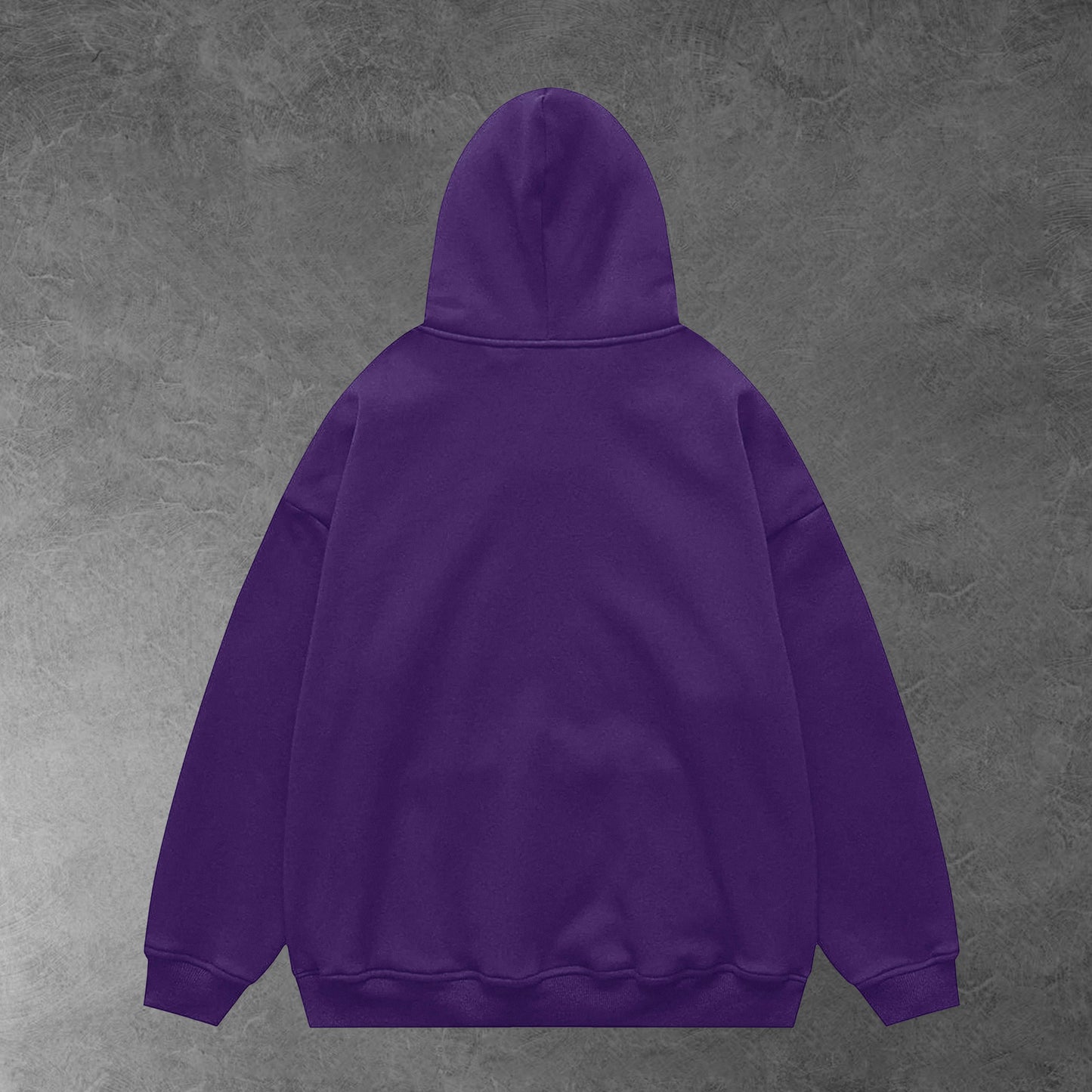 Oversized plain hoodie - Purple / Unisex
