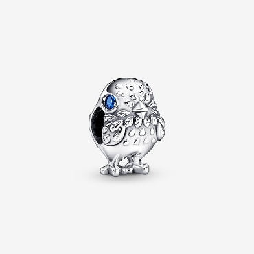 blue bird silver sterling charm