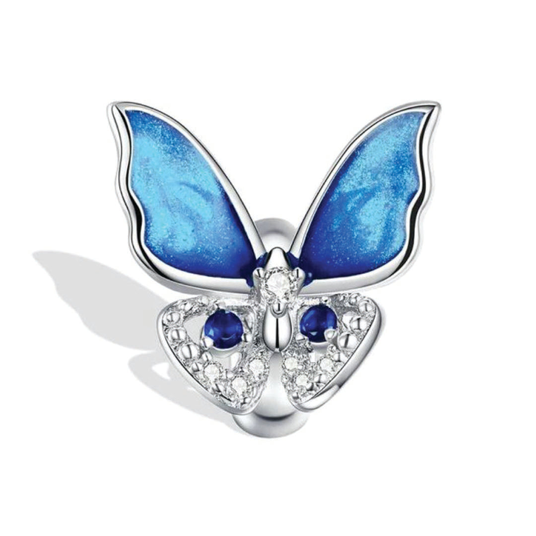 butter fly silver sterling charm