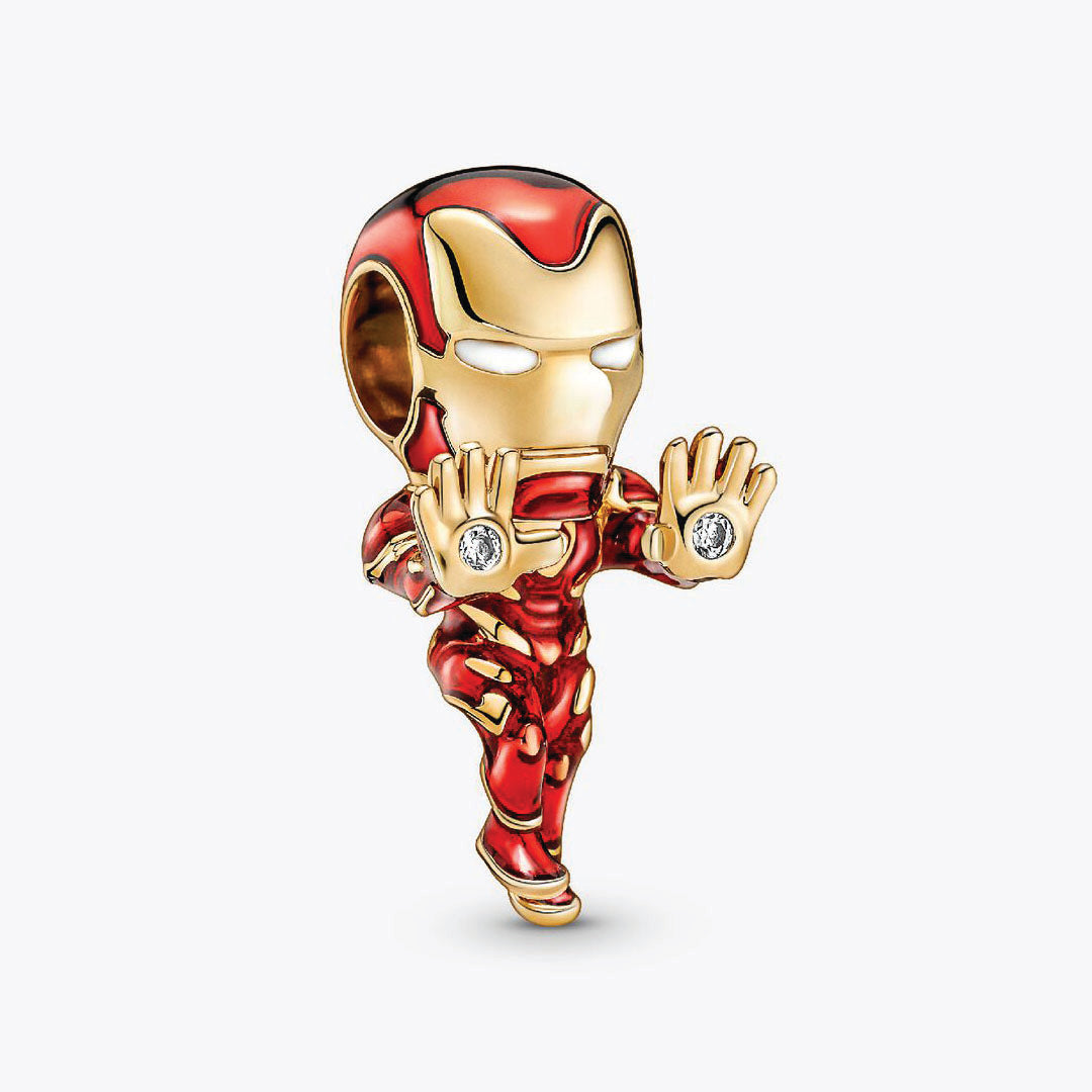 Iron man silver sterling charm