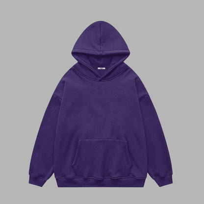 Oversized plain hoodie - Purple / Unisex