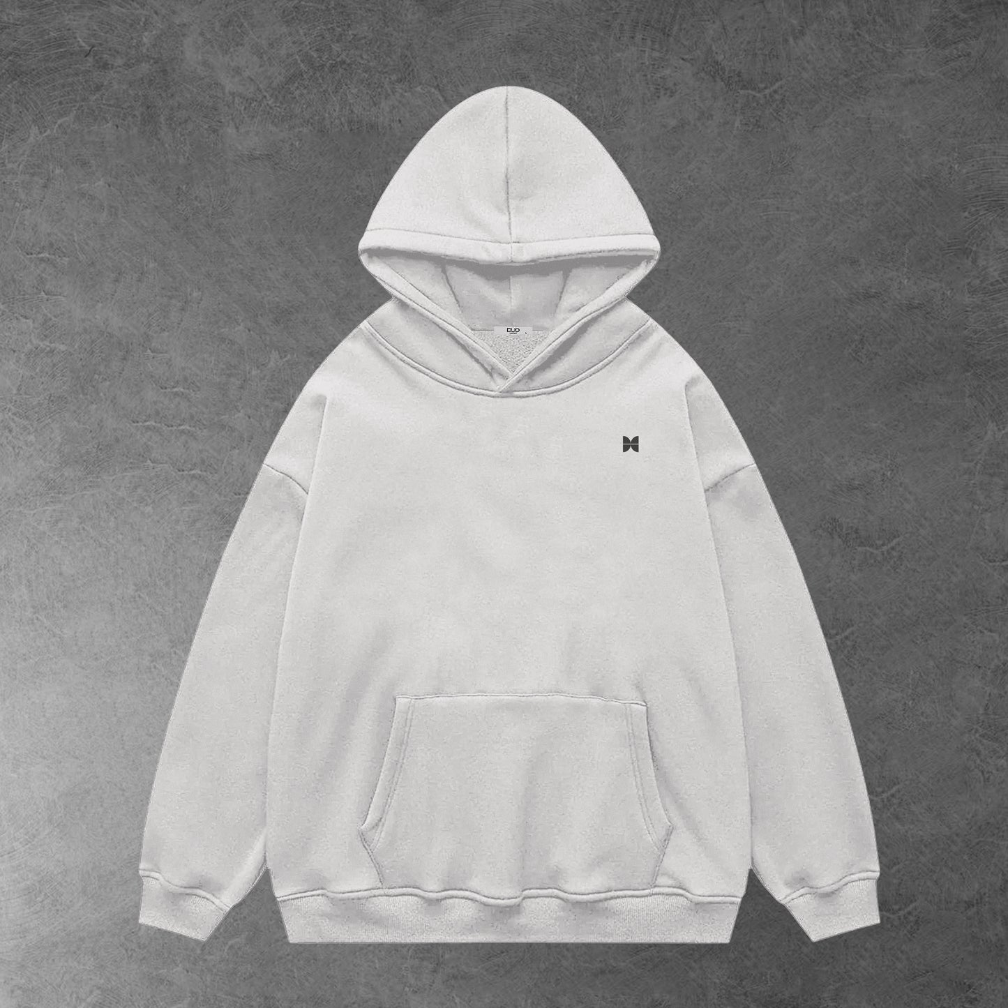 Oversized plain hoodie - White / Unisex