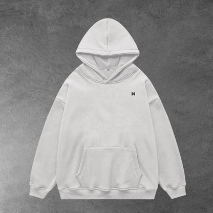 Oversized plain hoodie - White / Unisex