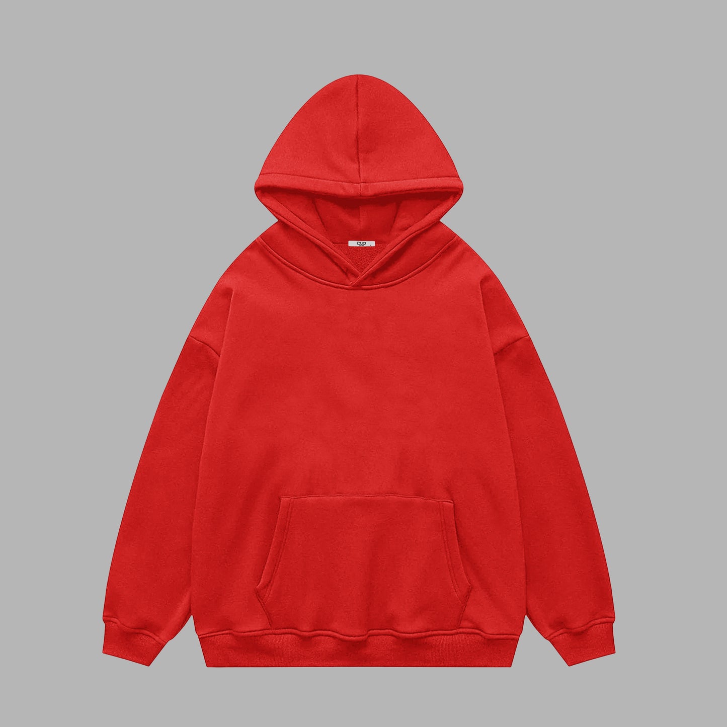 Oversized plain hoodie - Red / Unisex