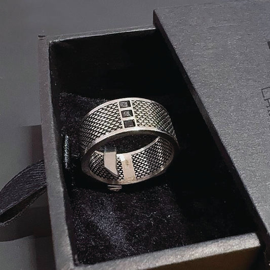 Snakeleather Ring - 925 Silver Sterling