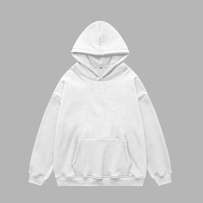 Oversized plain hoodie - White / Unisex