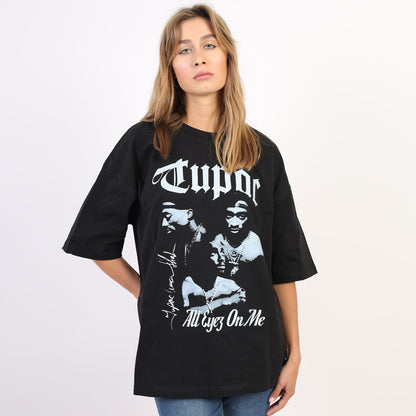 Tupac all eyes on me - Oversized black tee