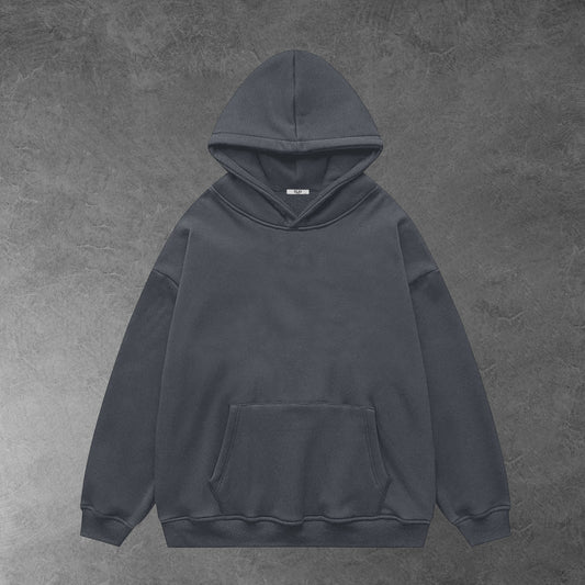 Oversized plain hoodie - Dark grey/ Unisex