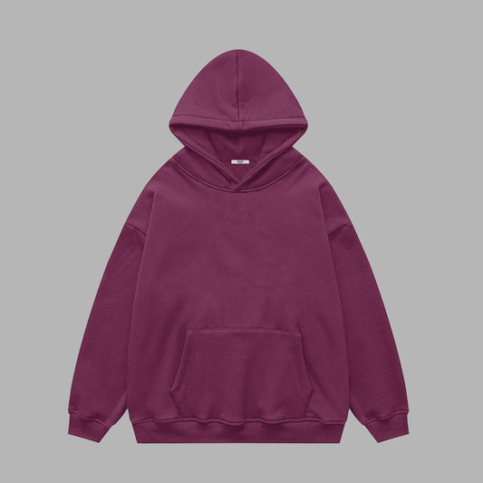 Oversized plain hoodie - Magenta / Unisex