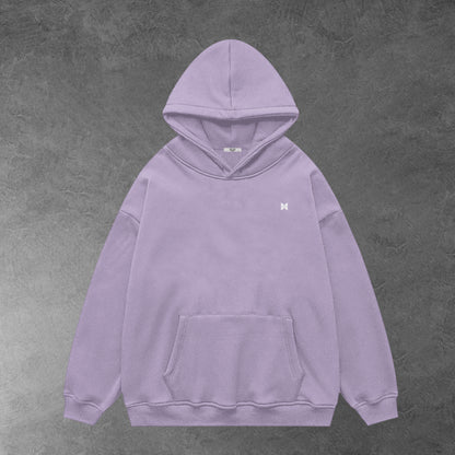 Oversized plain hoodie - Lavender / Unisex