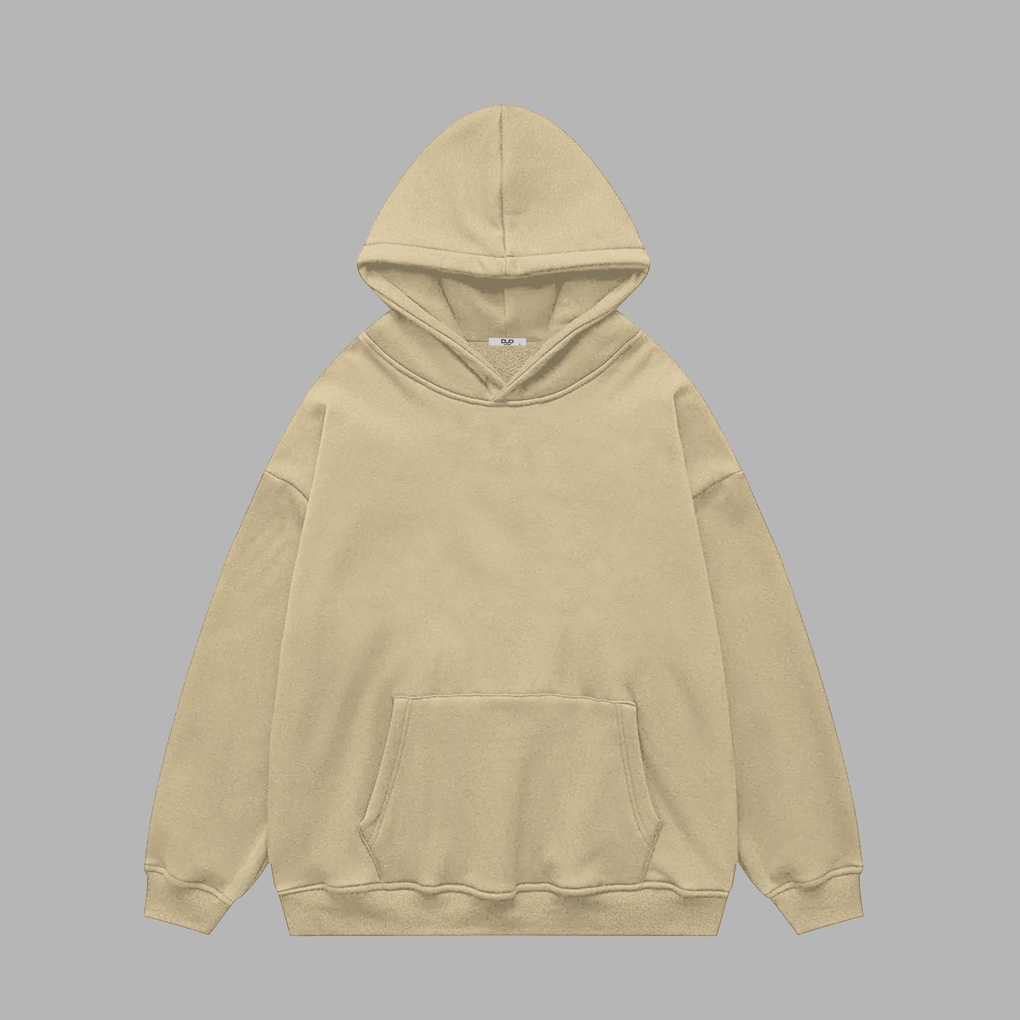 Oversized plain hoodie - beige / Unisex