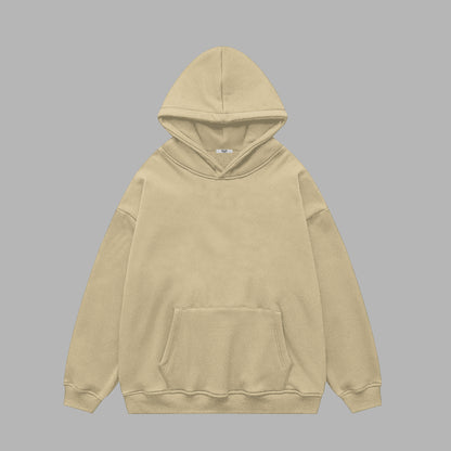 Oversized plain hoodie - beige / Unisex