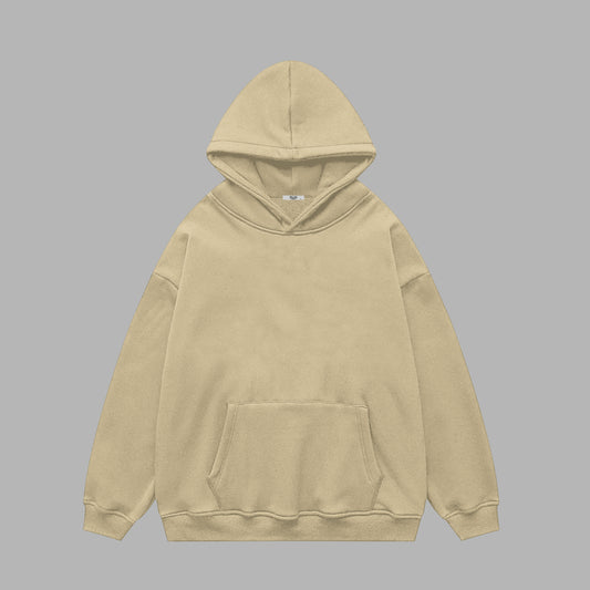 Oversized plain hoodie - beige / Unisex