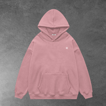 Oversized plain hoodie - baby pink / Unisex