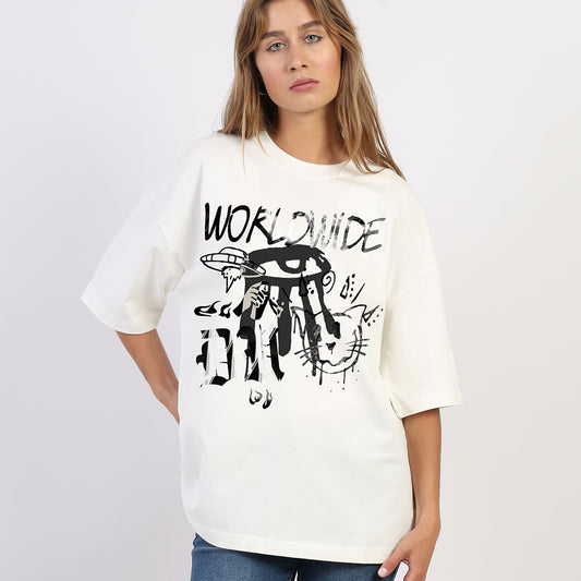 Worldwide - Oversized white tee