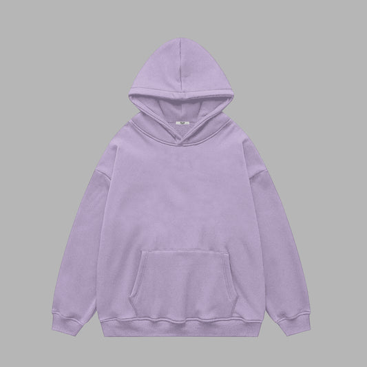 Oversized plain hoodie - Lavender / Unisex