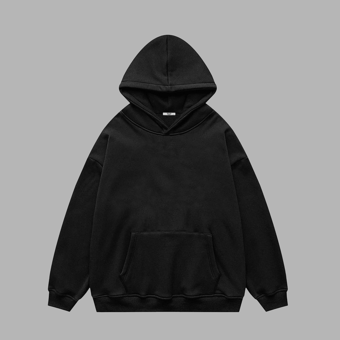 Oversized plain hoodie - black / Unisex