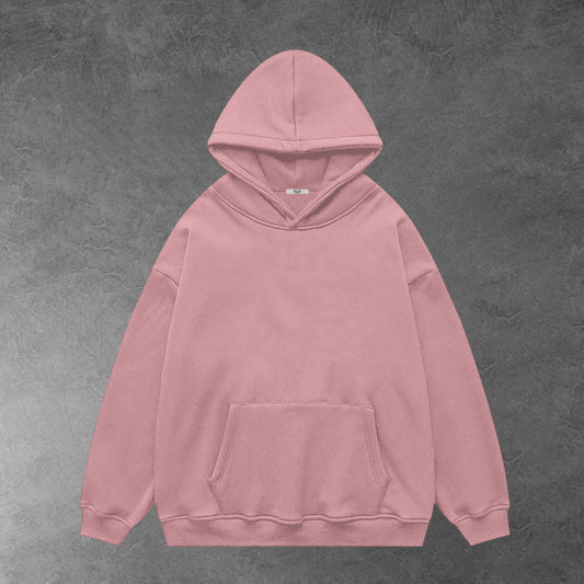 Oversized plain hoodie - baby pink / Unisex