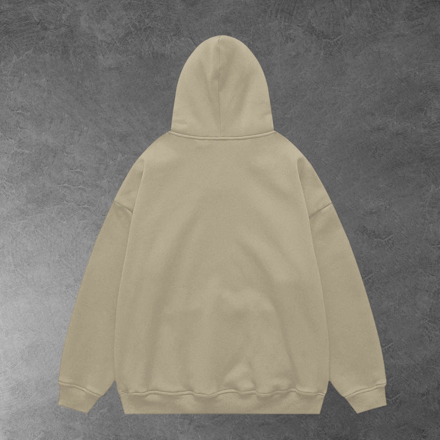 Oversized plain hoodie - beige / Unisex