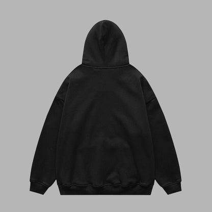 Oversized plain hoodie - black / Unisex