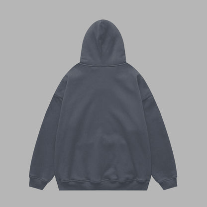 Oversized plain hoodie - Dark grey/ Unisex