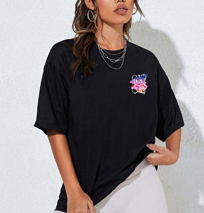 Life is in a hurry Oversized black tee