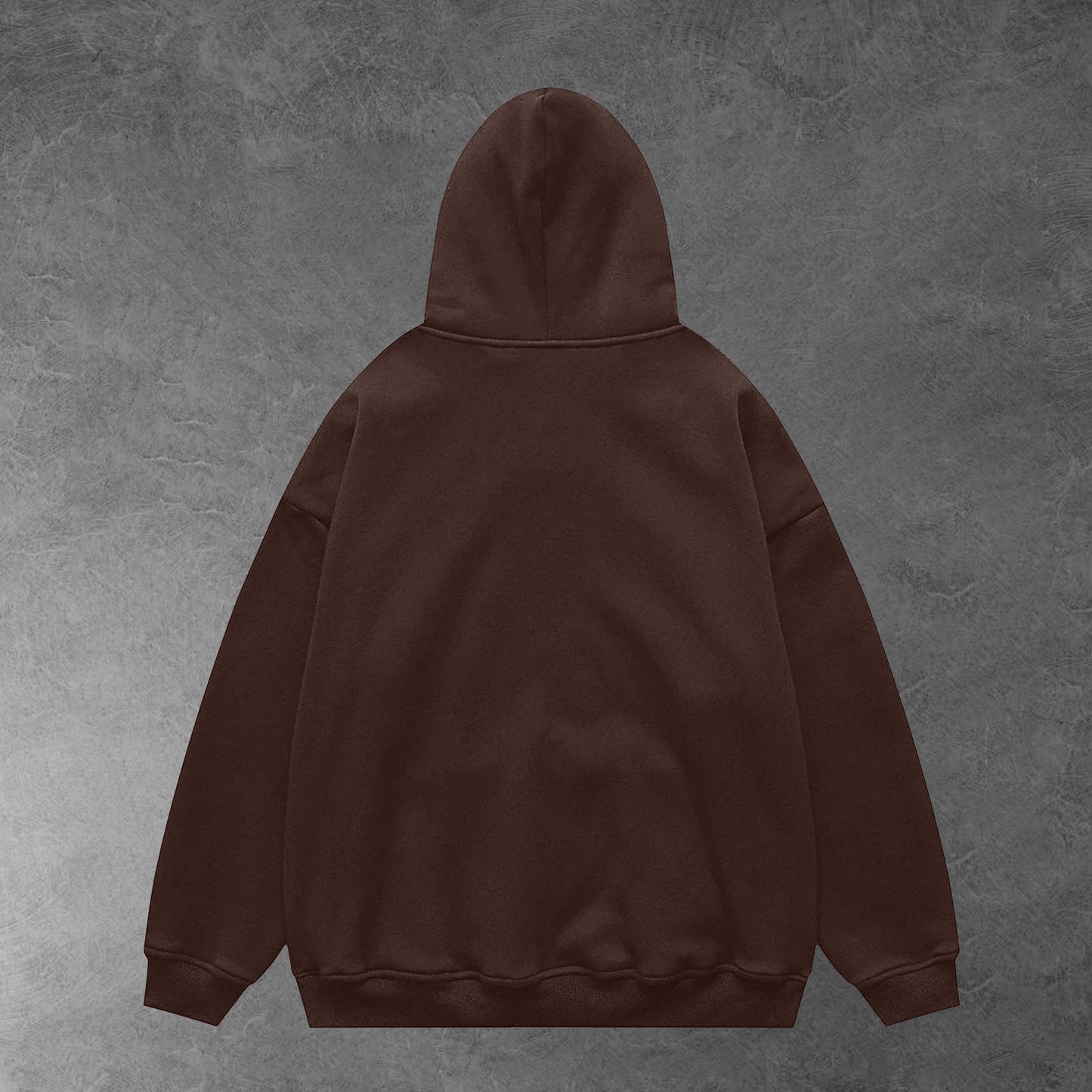 Oversized plain hoodie - Coffee / Unisex