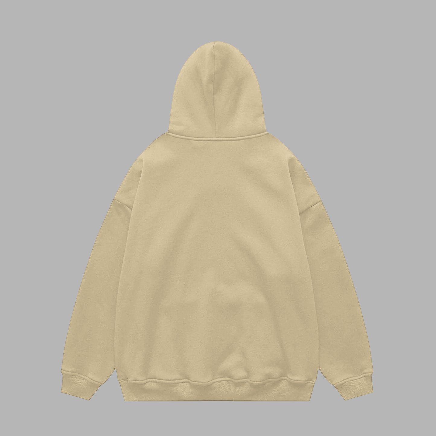 Oversized plain hoodie - beige / Unisex