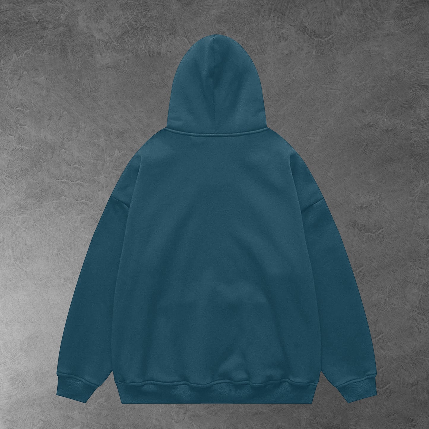 Oversized plain hoodie - Turquoise / Unisex