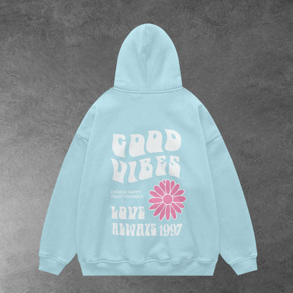 Good vibes oversized hoodie