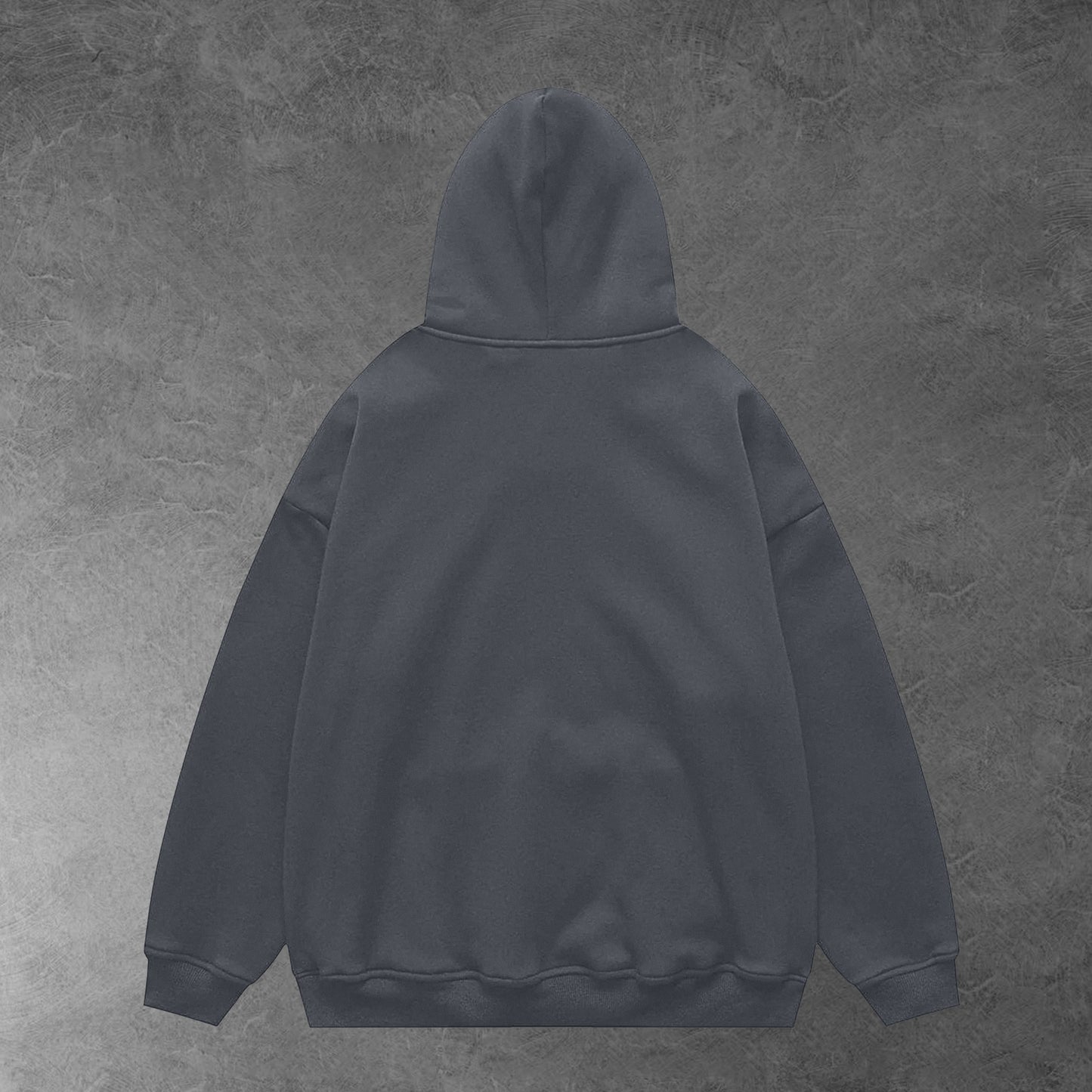 Oversized plain hoodie - Dark grey/ Unisex