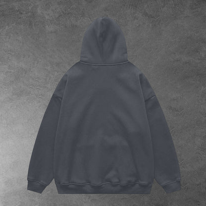 Oversized plain hoodie - Dark grey/ Unisex
