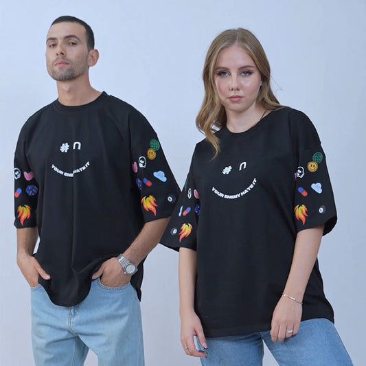 Smiley faces Oversized tee (Unisex)