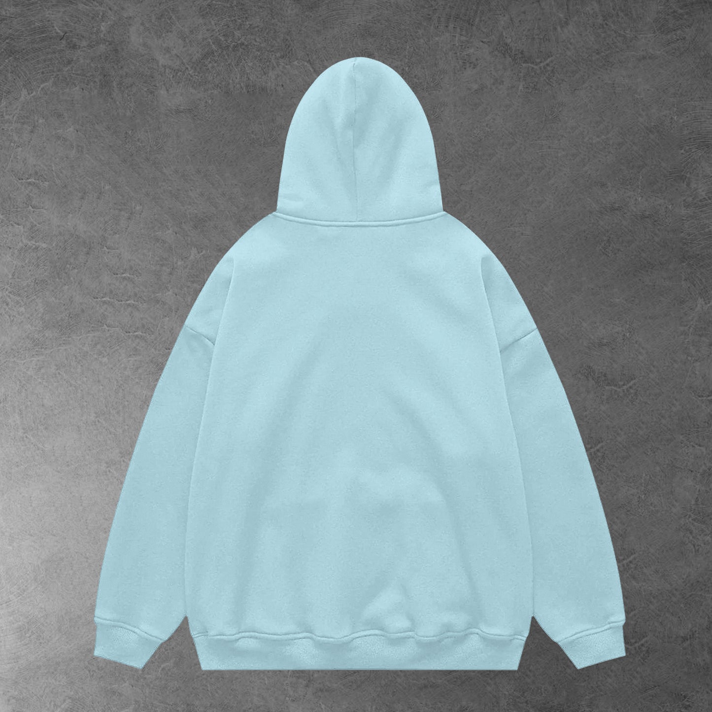 Oversized plain hoodie - baby blue / Unisex