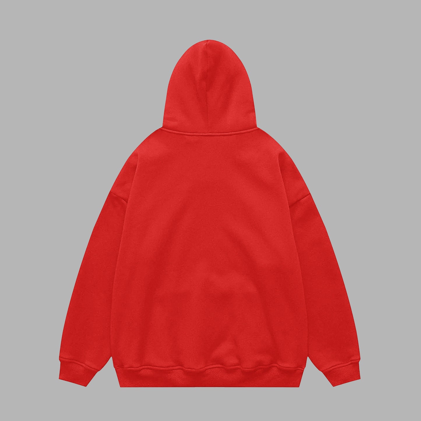 Oversized plain hoodie - Red / Unisex