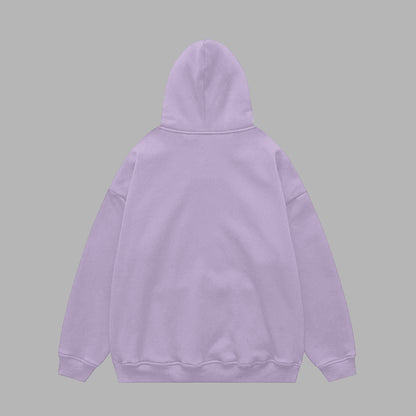 Oversized plain hoodie - Lavender / Unisex