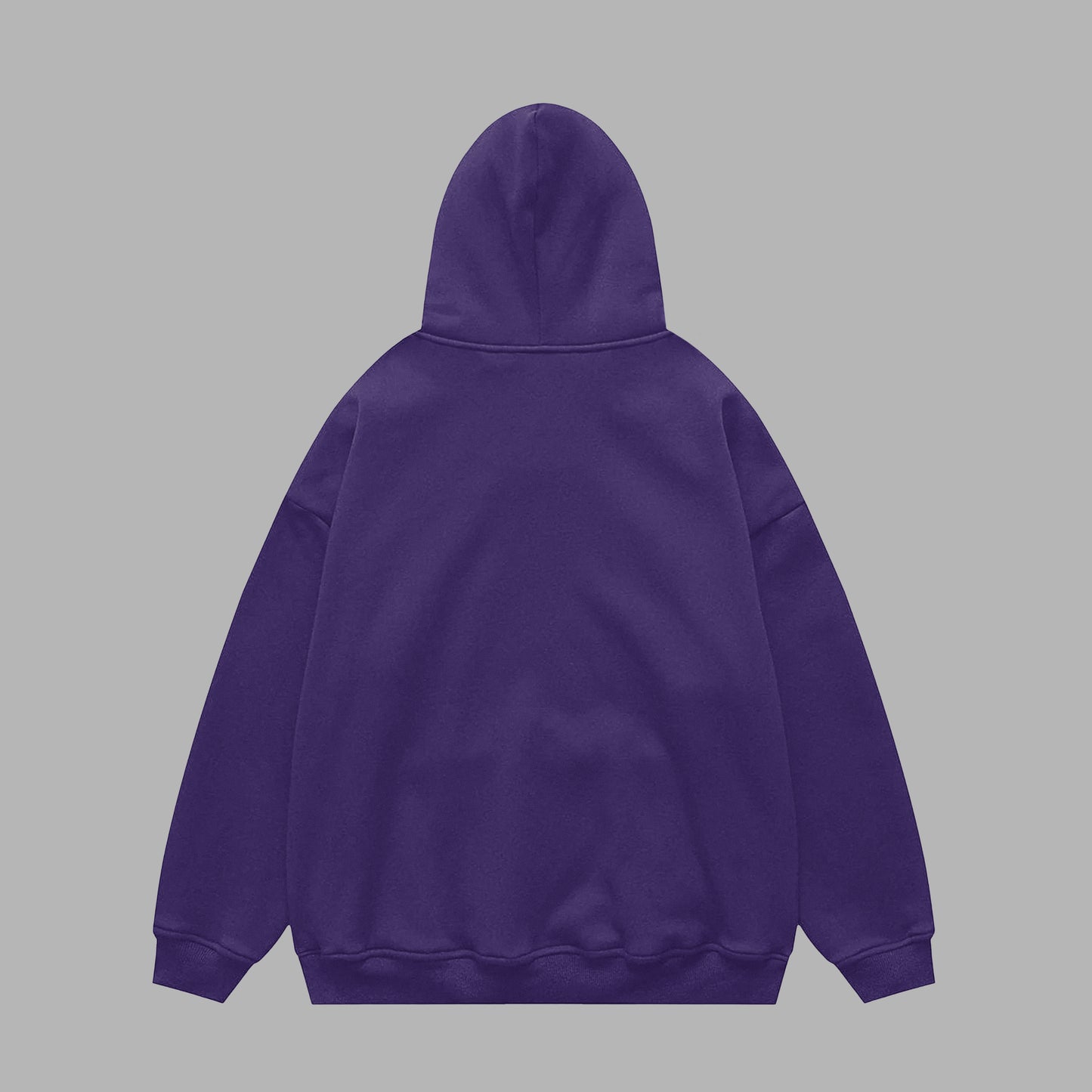 Oversized plain hoodie - Purple / Unisex