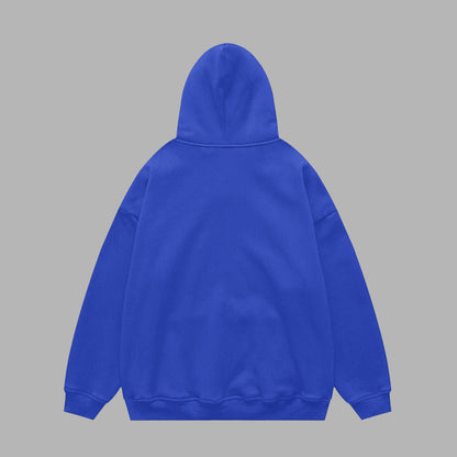 Oversized plain hoodie - blue / Unisex