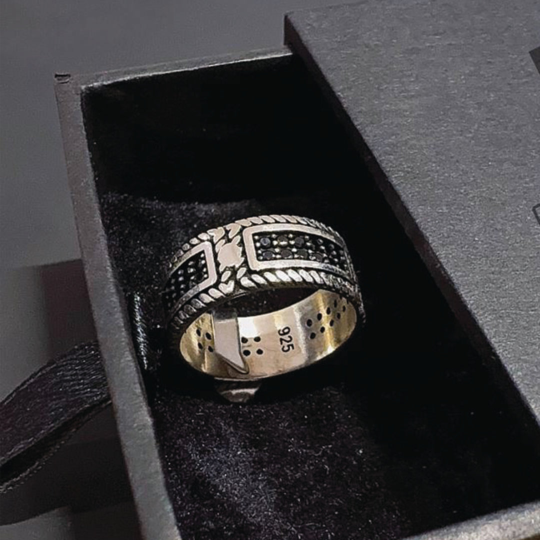 Quadstones Ring - 925 Silver sterling