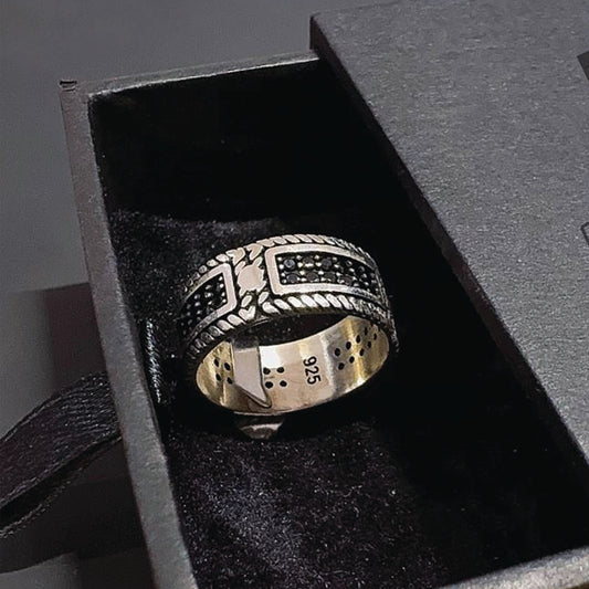 Quadstones Ring - 925 Silver sterling