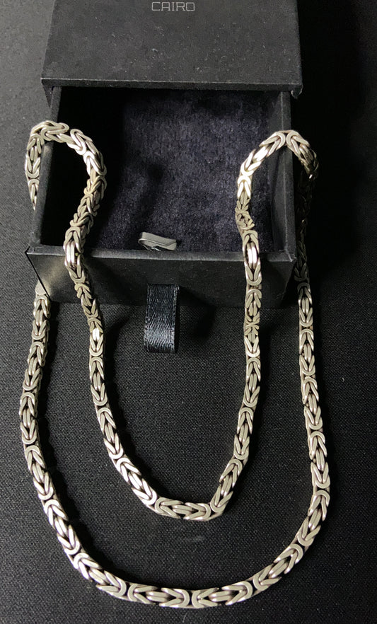 Wide Gearlocks - 925 Sterling Silver necklace