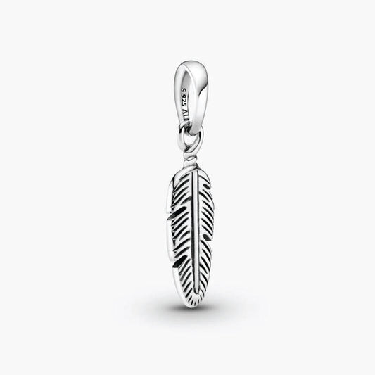 Feather Silver sterling Charms collection